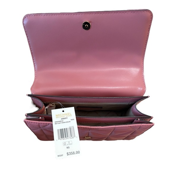 Michael Kors Abbott Rose Quilted Shoulder Bag - NWT, Luxury Design - Picture 7 of 12